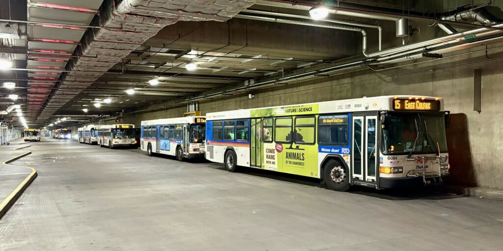 Buses at Union Station.