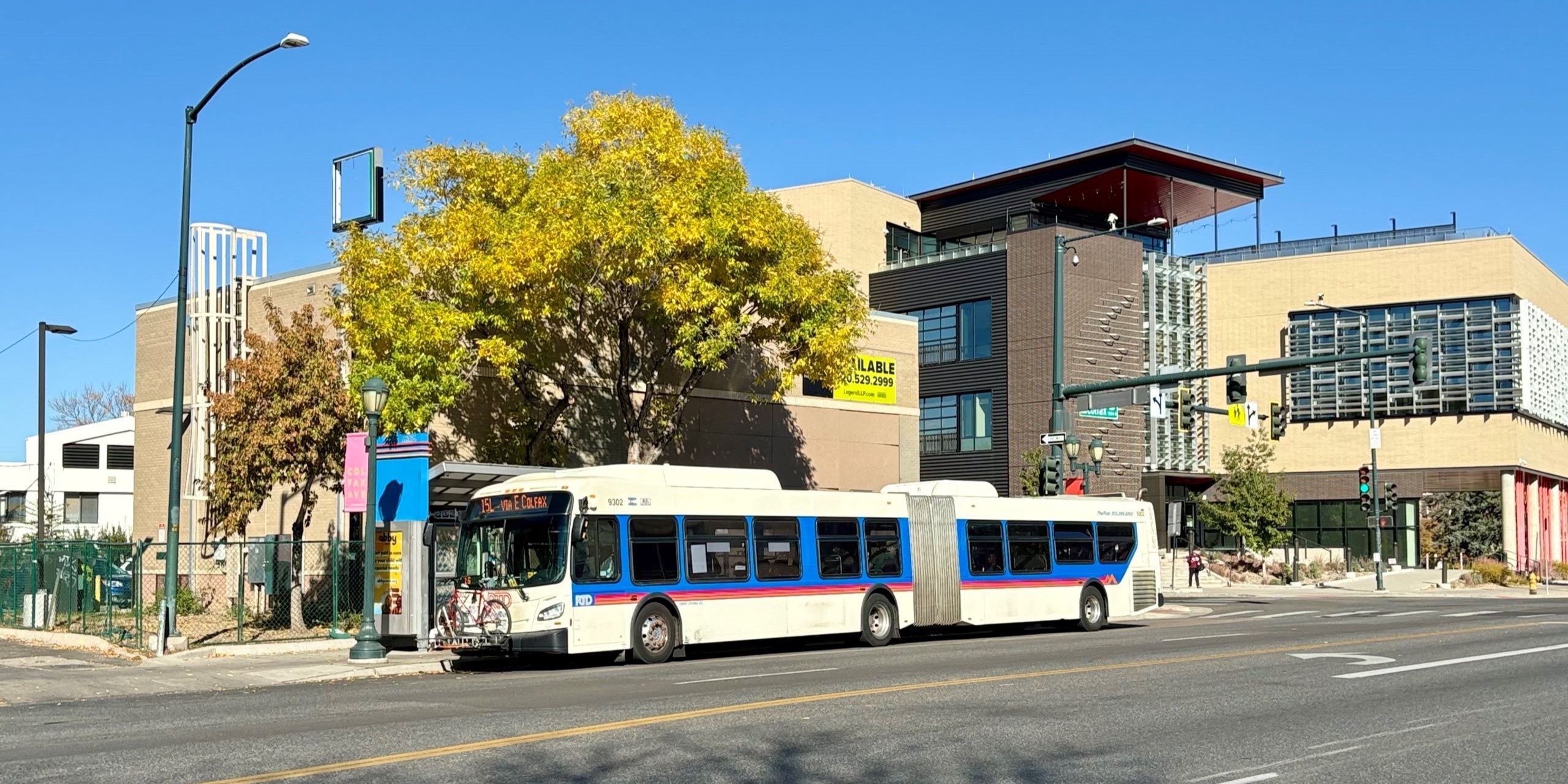 Route 15L bus on Colfax Avenue, Denver.