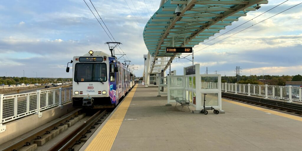 R Line train at Colfax Station.