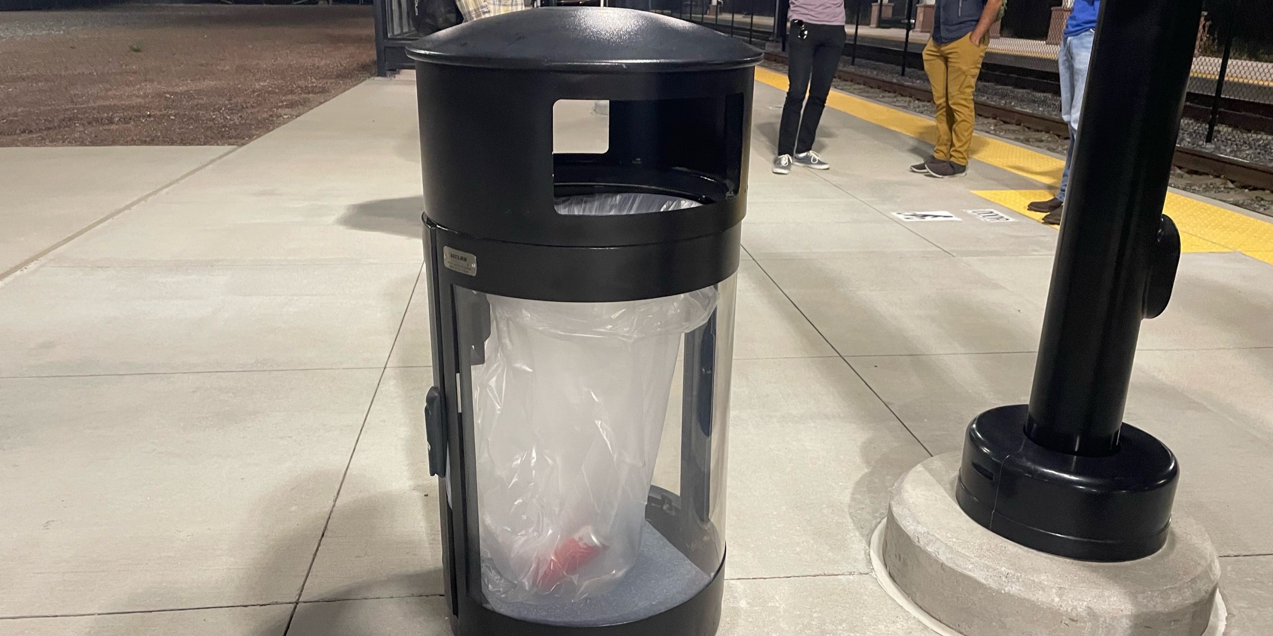 Trash at Lone Tree City Center Station.