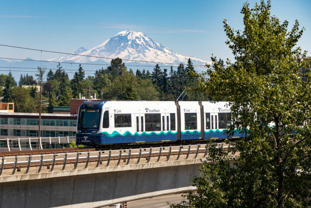 Seattle Link with Mount Rainier in the background