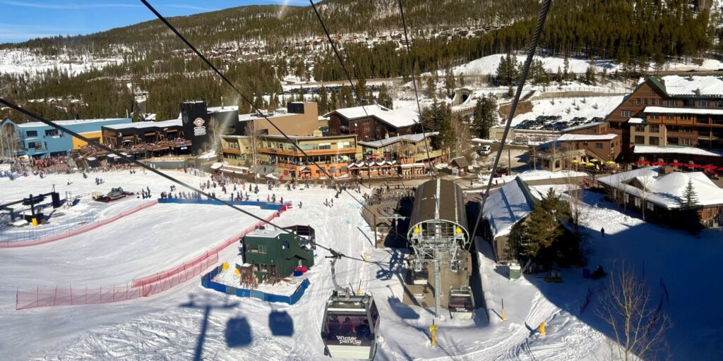 Winter Park Resort as seen from a chairlift.